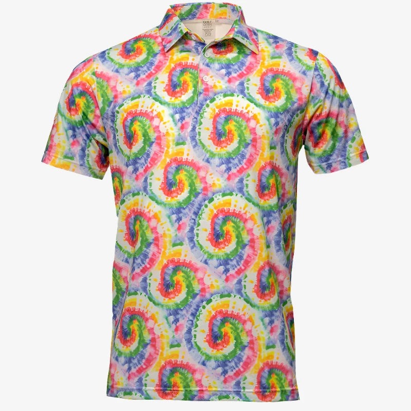 GOLF GODS - GOLF GODS Men's Rainbow Rhapsody Cool Tech Performance Polo - The Agora Bangkok